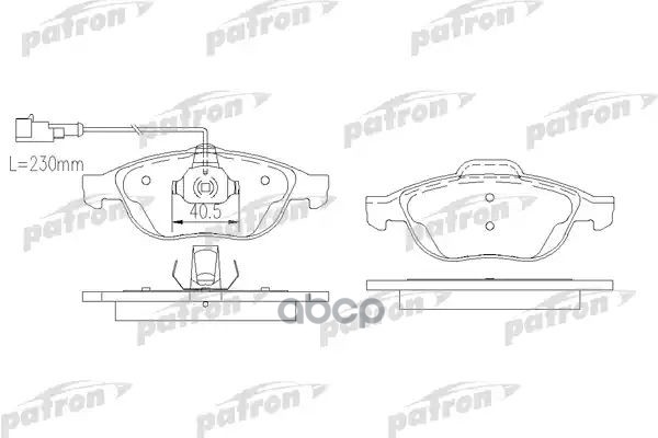 Колодки Тормозные Дисковые Передн Alfa Romeo: 156 97-00, 156 Sportwagon 00-00 PATRON арт. PBP1134