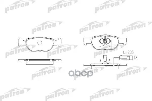 Колодки Тормозные Дисковые Передн Fiat: Punto 94-99, Punto 99-, Punto Кабрио 97-00, Lancia: Y 95-03 PATRON арт. PBP1160