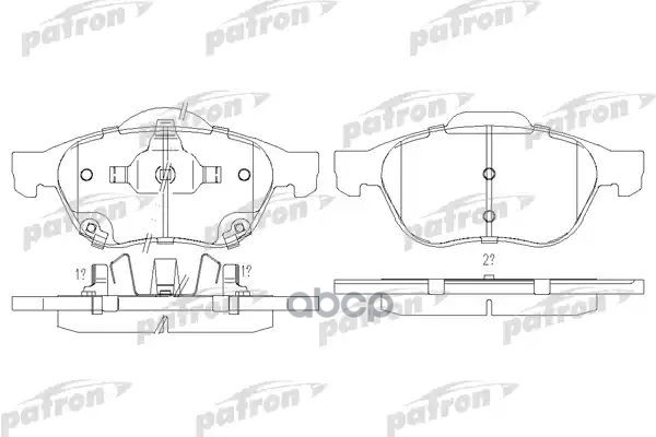 Колодки Тормозные Дисковые Передн Toyota: Avensis 99-03, Avensis Liftback 99-03, Avensis Station Wagon 97-03 PATRON арт. PBP1447