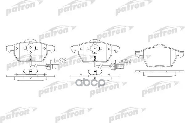 Колодки Тормозные Дисковые Передн Volvo: C70 Кабрио 98-05, C70 Купе 97-02, S70 97-00, V70 I Универсал 97-00 PATRON арт. PBP1495