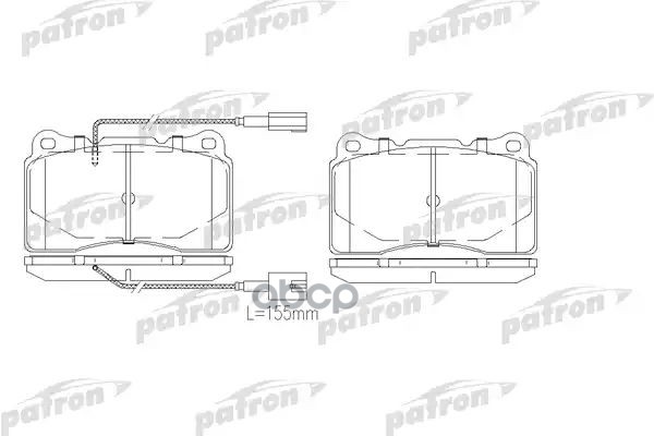 Колодки Тормозные Дисковые Передн Citroen: C8 02-,  Fiat: Ulysse 02-,  Lancia: Phedra 02-,  Peugeot: 607 04-, 807 02- PATRON ...