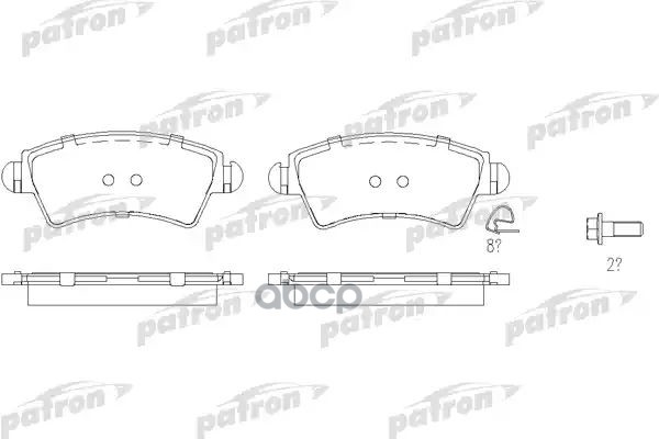 Колодки Тормозные Дисковые Передн Peugeot: 206 Cc 00-, 206 Хечбэк 99- PATRON арт. PBP1599
