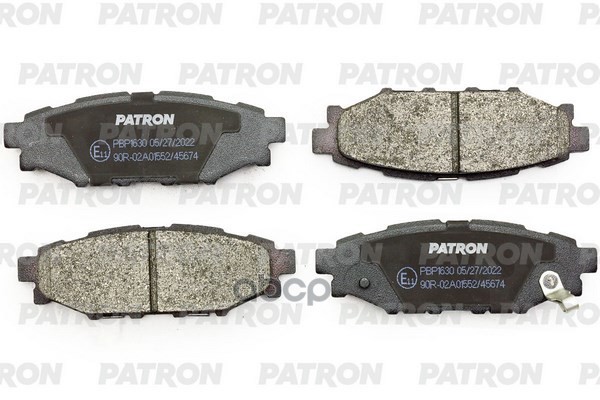 Колодки Тормозные Дисковые Зад. Subaru: Legacy Iv 03-, Legacy Iv Универсал 03-, Outback 03- PATRON арт. PBP1630