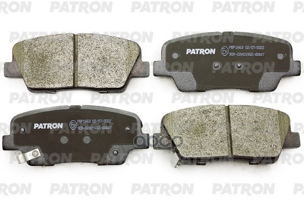 Колодки Тормозные Дисковые Зад. Hyundai: Genesis 08 - , Santa Fe (Cm) 06 -  Kia: Sorento (Xm) 09 - Pbp1663 PATRON арт. PBP1663