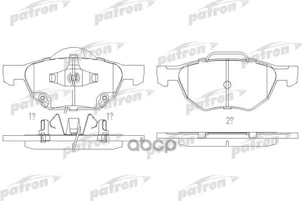 Колодки Тормозные Дисковые Передн Honda: Accord Viii 03-, Accord Viii Tourer 03- PATRON арт. PBP1704