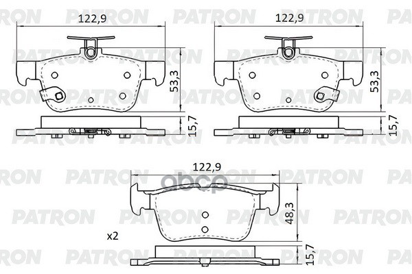 Колодки Тормозные Дисковые Зад. Ford Galaxy/S-Max/Edge 15- PATRON арт. PBP376