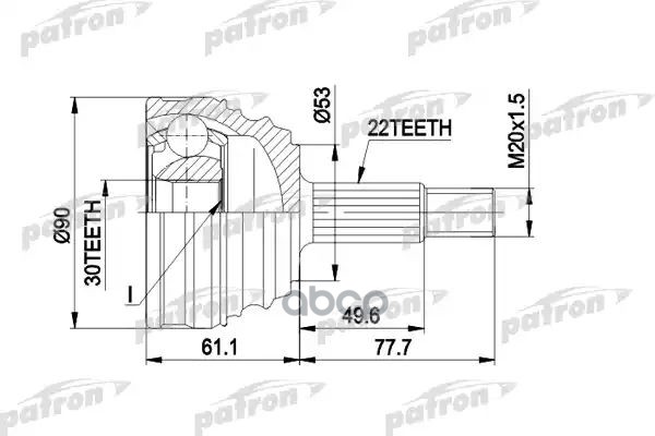 ШРУС PCV1009 (301947) PATRON арт. PCV1009