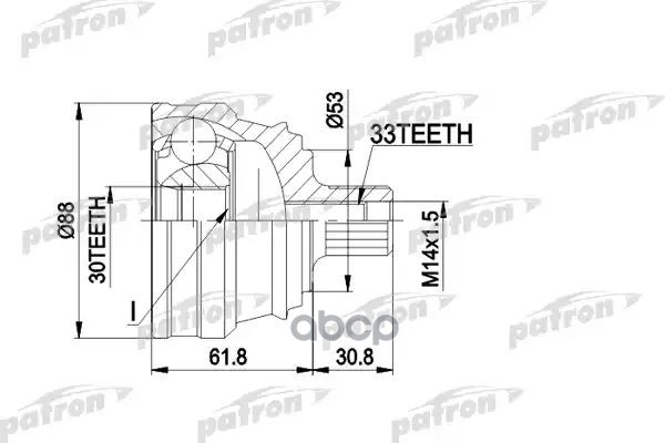 ШРУС PCV1091 (301951) PATRON арт. PCV1091