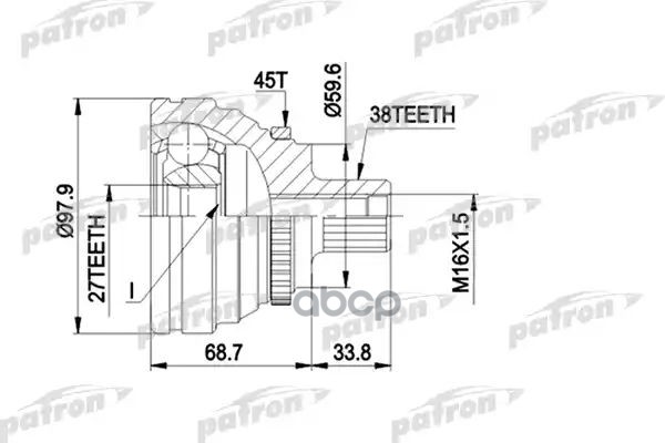 ШРУС PCV1174 (301957) PATRON арт. PCV1174