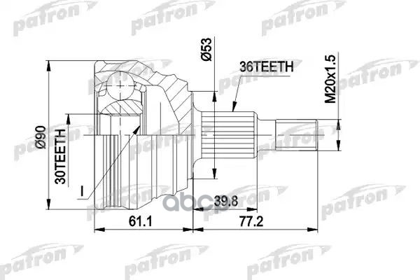ШРУС PCV1189 (302963) PATRON арт. PCV1189
