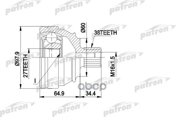 ШРУС PCV1230 (302446) PATRON арт. PCV1230
