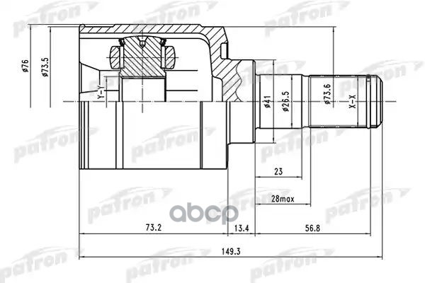 Шрус Внутренний 25X41x22 Hyundai Elantra Hd 06- PATRON арт. PCV1517