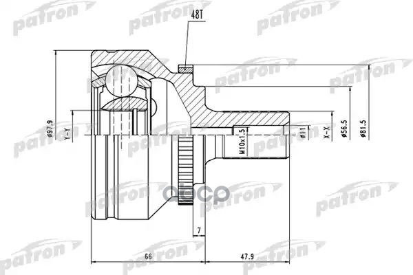 Шрус Наружн К-Кт 36X56.5x27 Abs:48t Volvo: C70 Кабрио 98-05, C70 Купе 97-02, S60 00-, S70 97-00, S80 98-06, V70 I Универсал 9...