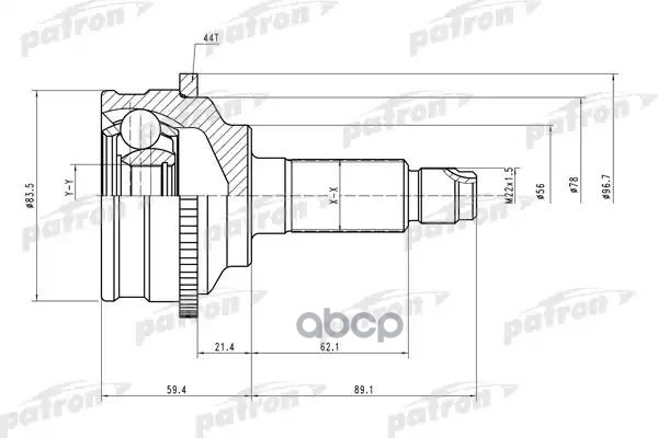 Шрус Наружн К-Кт [A:28, B:30, Abs:44] Mazda: 626 97- PATRON арт. PCV2072