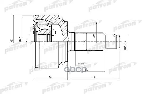 ШРУС наружн к-кт [A 30, B 32] HONDA  CRV 07- PCV2124 PATRON арт. PCV2124