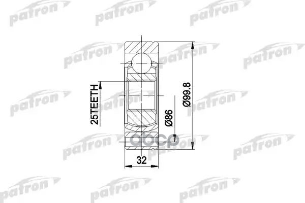 Шрус Внутр К-Кт Alfa Romeo: 155/164, Lancia: Dedra, Prisma, Fiat: Croma, Tempra/Tipo, Regata/Ritmo PATRON арт. PCV3002