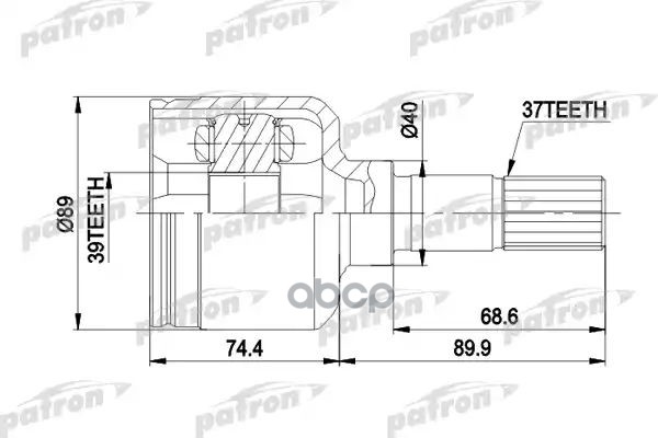 Шрус Внутр К-Кт 37X40x39 Citroen: Jumper Бортовой 94-02, Jumper Автобус 94-02, Jumper Фургон 94-02, Fiat: Ducato 94-02 PATRON...
