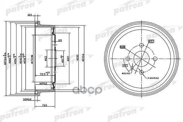 Барабан Тормозной Задн Opel: Ascona B 75-81, Ascona C 81-88, Gt 68-73, Kadett B 67-71, Kadett B Купе 67-73, Kadett C 73-79, K...