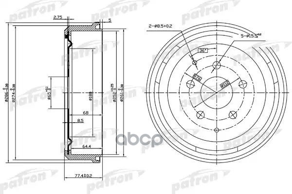 Барабан Тормозной Задн Vw: Transporter Ii C Бортовой Платформой 68-79, Transporter Ii Автобус 70-79, Transporter Ii Фургон 70...