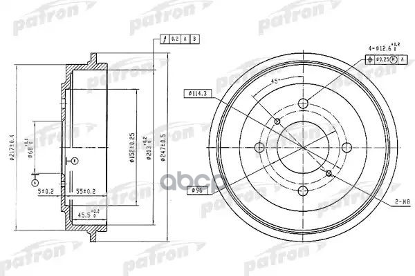 Барабан Тормозной Задн Nissan: Primera 90-96, Primera 96-01, Primera Hatchback 90-96, Primera Hatchback 96-02, Primera Travel...