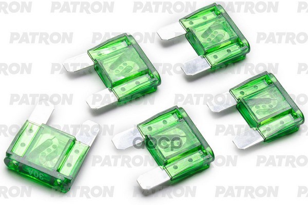Предохранитель Пласт.коробка 5Шт Maxi Fuse 30A Зеленый Patron Pfs063 PATRON арт. PFS063