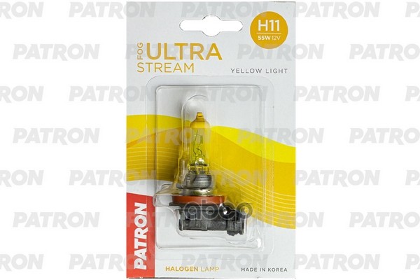 Лампа Галогенная Блистер 1Шт H11 12V 55W 2800K Pgj19-2 Fog Ultra Stream (Желтый Свет, Отличная Видимость В Любую Погоду) Сдел...