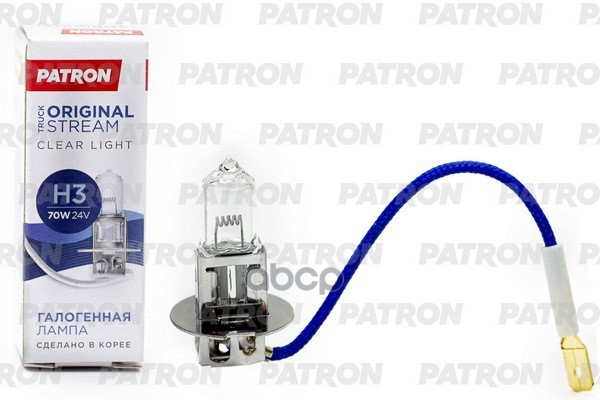 Лампа Галогенная H3 24V 70W Pk22s PATRON арт. PLH32470