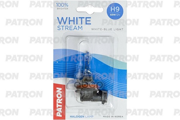 Лампа Галогенная Блистер 1Шт H9 12V 65W 3800K Pgj19-5 White Stream (+100% Яркости, Яркий Белый Свет, +50М Светового Потока) С...