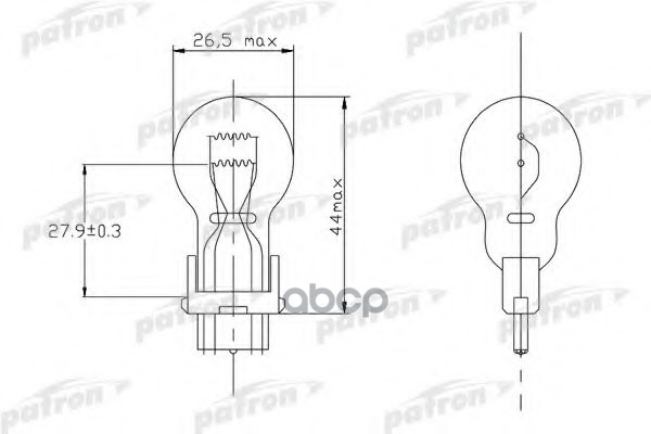 Лампа Накаливания (10Шт В Упаковке) P27/7W 12V 27/7W W2.5x16q (3157) Usa Original Stream (Оригинальные Параметры) Сделано В К...
