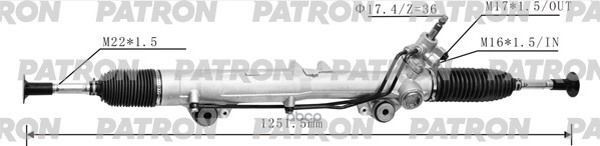 Рейка рулевая TOYOTA LAND CRUISER 200 / SEQUOIA 07- / LEXUS LX570 07- PSG3036 PATRON арт. PSG3036