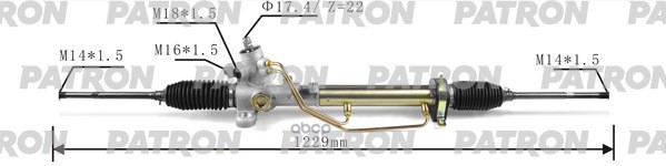 Рейка Рулевая Гидравлическая Vw:passat B3 B4 88-97 22Зуба PATRON арт. PSG3040