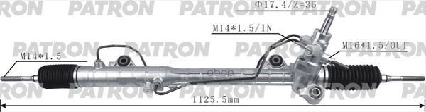 Рейка Рулевая Mazda 6 1,8-2,3 2,0Di 02- PATRON арт. PSG3059