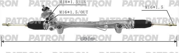 Рейка рулевая без сервопривода PORSCHE CAYENNE TOUAREG 02-10 PSG3063 PATRON арт. PSG3063