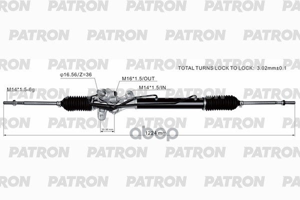 Рейка Рулевая Hyundai Getz (Tb) 01- PATRON арт. PSG3133