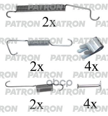 Комплект Монтажный Тормозных Колодок Барабанных Citroen: C2 03-, C3 02-, C3 Pluriel 03- PATRON арт. PSRK0097