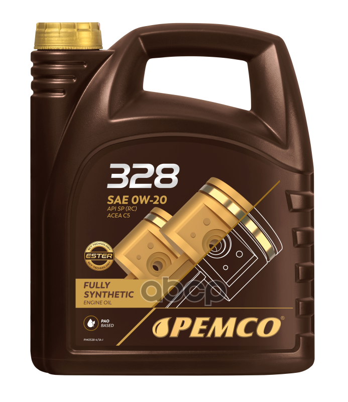 PEMCO 0W-20 Sp/Rc, C5 4Л (Pao Синт. Мотор. Масло)