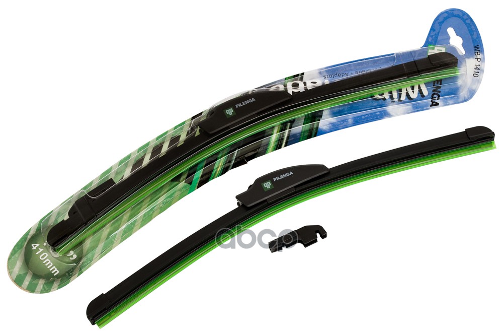 Щетка стеклоочистителя бескаркасная 410mm Универсальные Крючок + Штыковой замок WB-P1410 PILENGA арт. WB-P1410