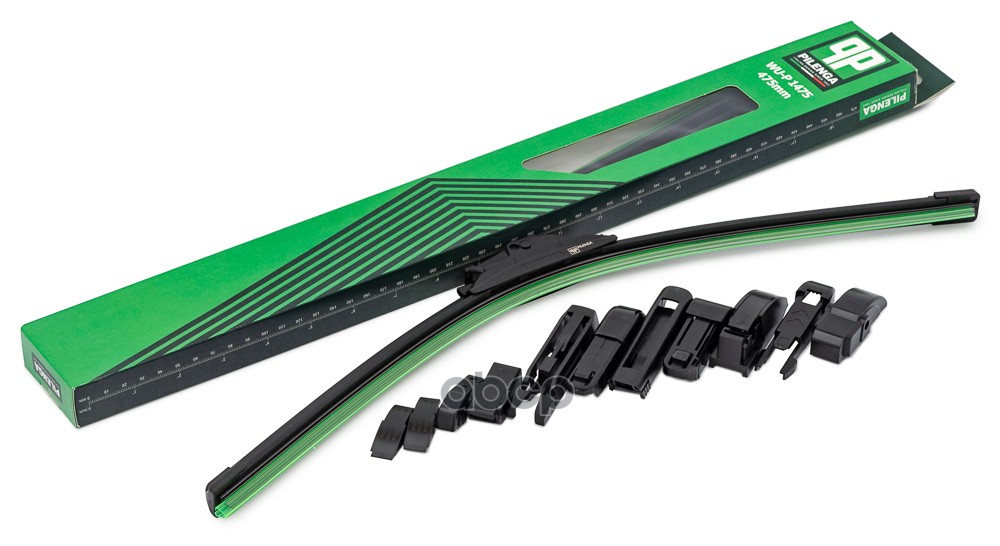 Щетка стеклоочистителя универсальная бескаркасная 475mm,11 адаптеров Универсальные  WU-P1475 PILENGA арт. WU-P1475