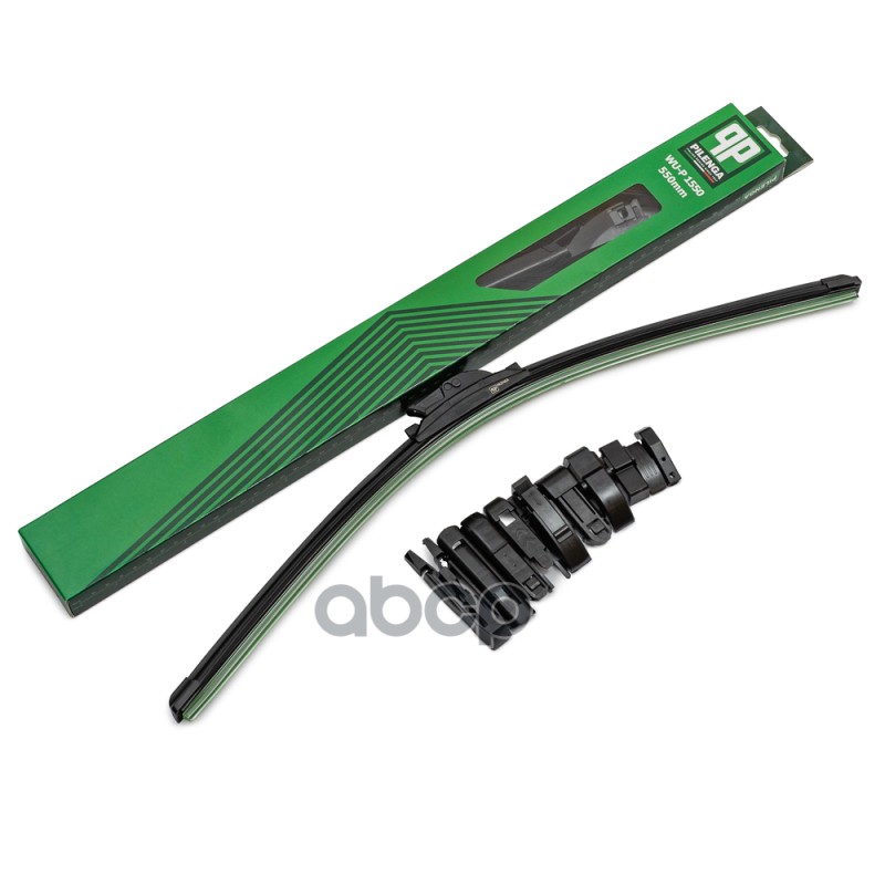 Щетка стеклоочистителя бескаркасная универсальная 550мм 11 адаптеров PILENGA арт. WUP1550