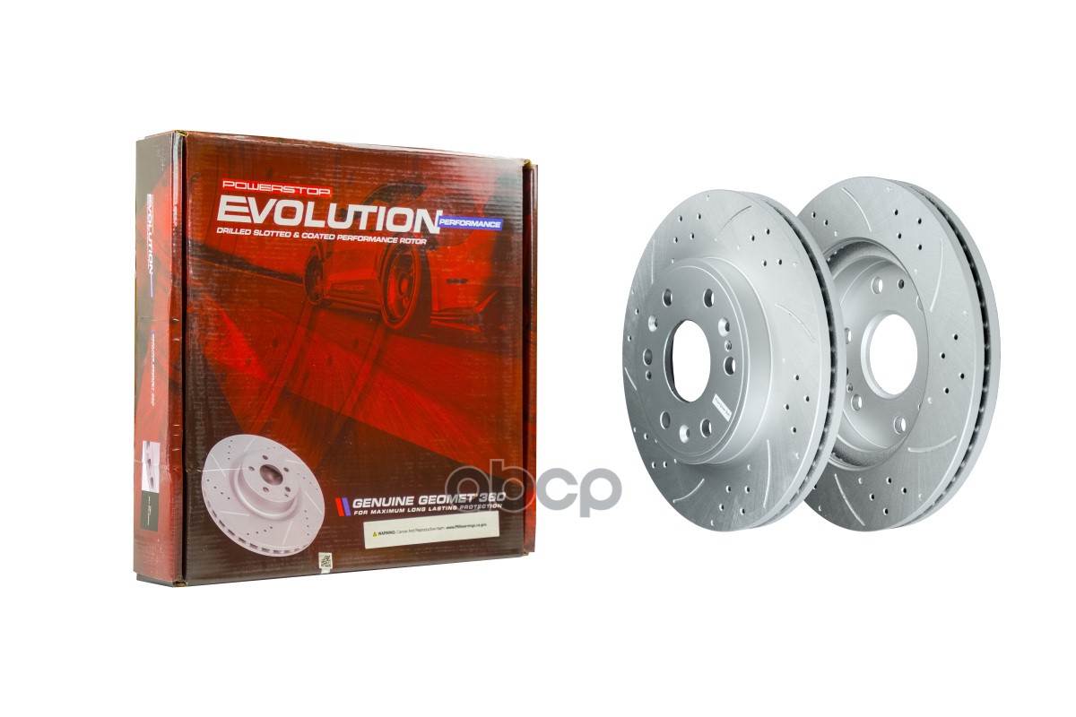 Передние Тормозные Диски Evolution С Перфорацией И Насечками, В Покрытии Geomet Ar8654 Power Stop Ar8654 POWER STOP арт. AR8654