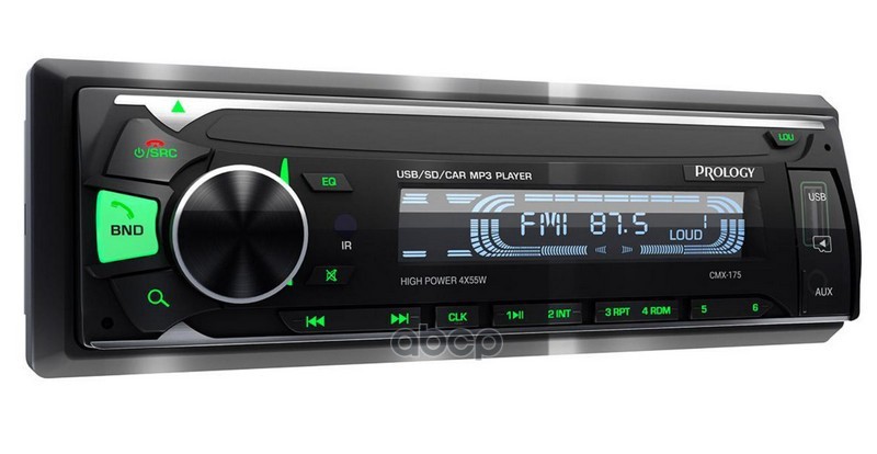 Автомагнитола Prology Cmx-175 ,Usb, Aux ,Bt,Зеленый Свет PROLOGY арт. CMX-175
