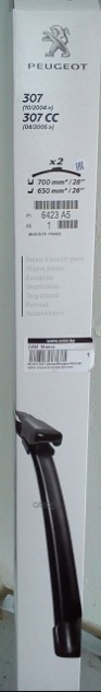 Щетки Стеклоочистителя Peugeot: 307 700/650Мм Peugeot-Citroen арт. 6423A5