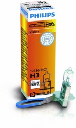 Лампа галогеновая головного света H3 PK22s 3200K Vision 12V 55W Картон 1 шт Philips арт. 12336PRC1