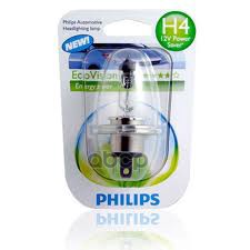 Лампа 12V H4 55W PHILIPS LongLife EcoVision 1 шт. блистер 12342LLECOB1 Philips арт. 12342LLECOB1