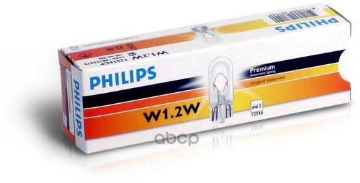 Лампа Philips W1 2W 12V 1 2W W2x4 6D T5 Philips арт. 12516