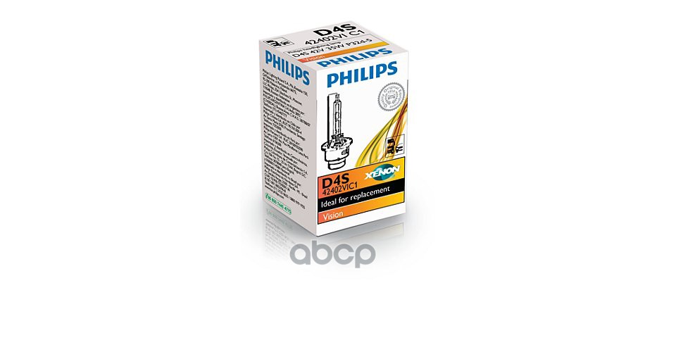 Лампа ксеноновая головного света D4S P32d-5 4300K Vision 42V 35W Картон 1 шт Philips арт. 42402VIC1