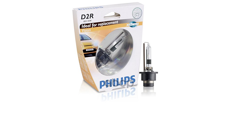 Лампа ксеноновая головного света D2R P32d-3 4300K Vision 85V 35W Блистер 1 шт Philips арт. 85126VIS1