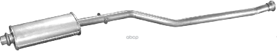 Глушитель Средн Часть Citroen: Berlingo 96-, Berlingo Фургон 96-, Peugeot: Partner Combispace 96-, Partner Фургон 96- Polmost...