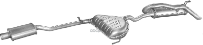 Глушитель Средн+Задн Часть Fiat: Brava 95-01, Bravo 95-01, Lancia: Delta Ii 96-99 Polmostrow арт. 07.27