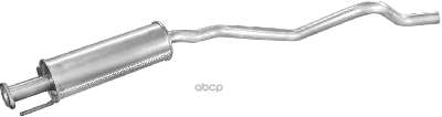 Глушитель Средн Часть Ford: Sierra Универсал 85-86, Opel: Astra F Универсал 93-98 Polmostrow арт. 17.40